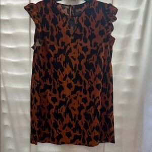 SHEIN Animal Print Flutter Sleeve Dress